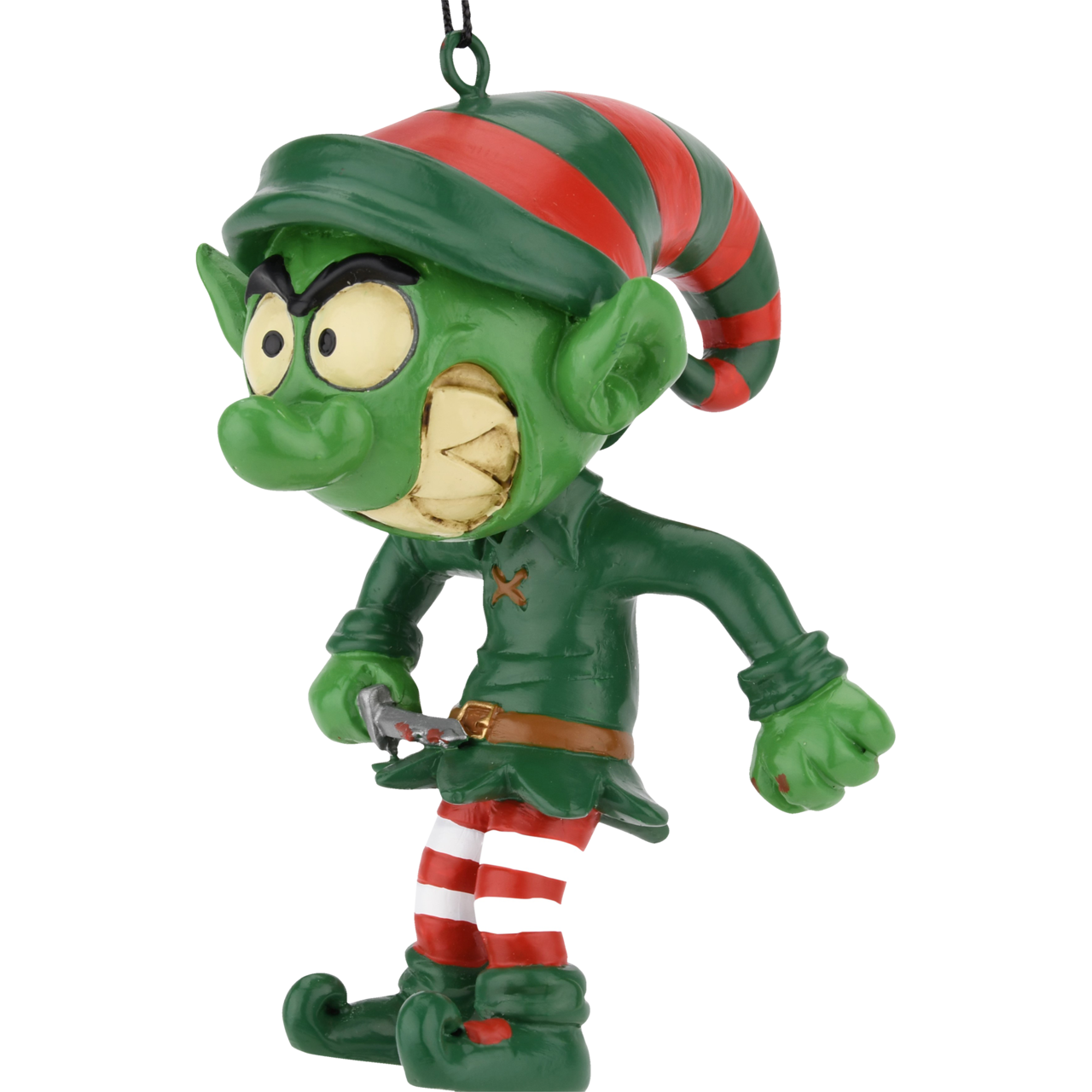 Tree Buddees Evil Elf with Bloody Knife Halloween - Christmas Ornament